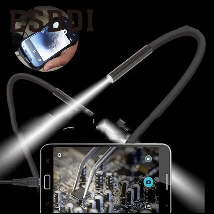 Esddi Новый м 2 мм 7 HD 1.3MP PC/Android OTG телефон эндоскоп водостойкий бороскоп видео камера