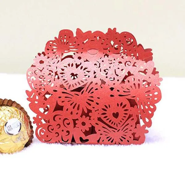 5 Цветов Upick 100 шт./лот Романтические Свадебные сувениры Декор Butterfly Конфеты