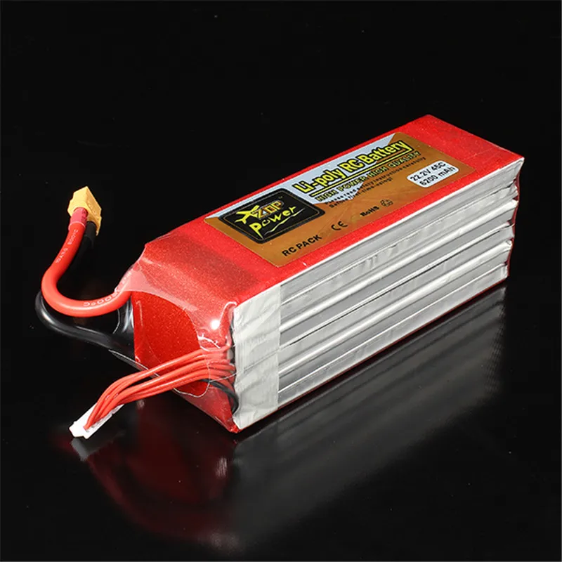 Новейший ZOP power 22 2 V 6200mAh 6S 45C перезаряжаемый Lipo аккумулятор XT60 с батарейным