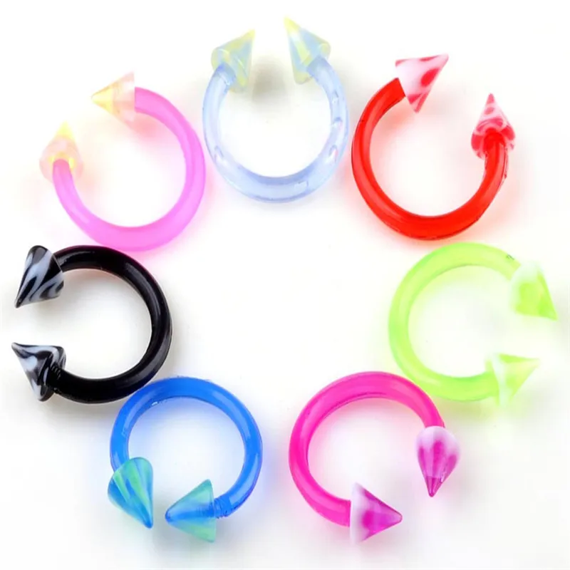 Сексуальный пирсинг Поддельные кольца для носа губ обруч ухо язык кольцо унисекс