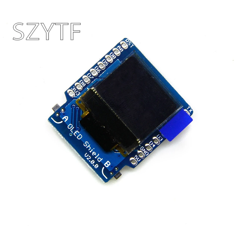 OLED экран дисплей V2.0.0 для Wemos D1 Мини 0 66 &quotдюймов 64X48 IIC igc две кнопки модуль |