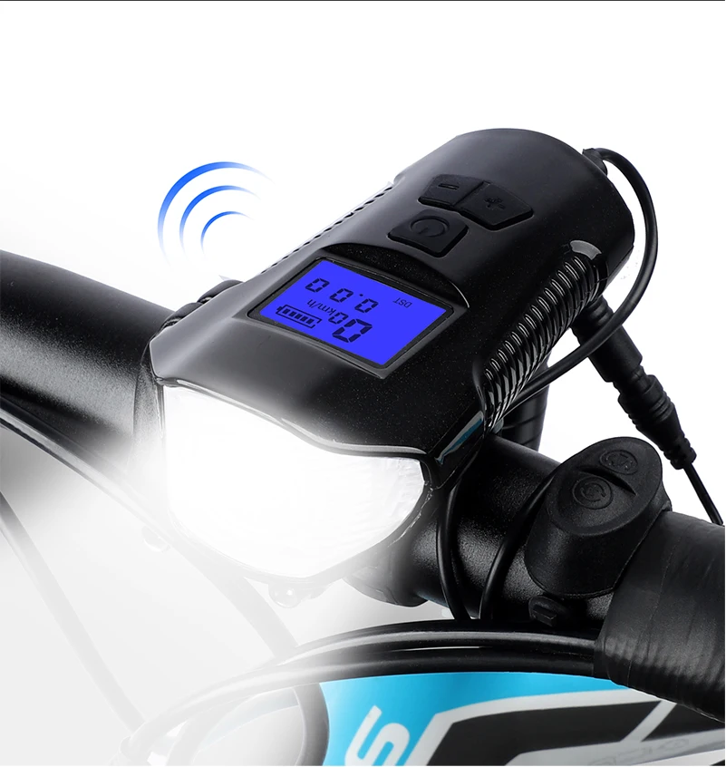 WEST BIKING велосипедный передний светильник светодиодный USB Перезаряжаемый велосипедный фонарь с компьютером электрический сигнал руля головной светильник для велоспорта