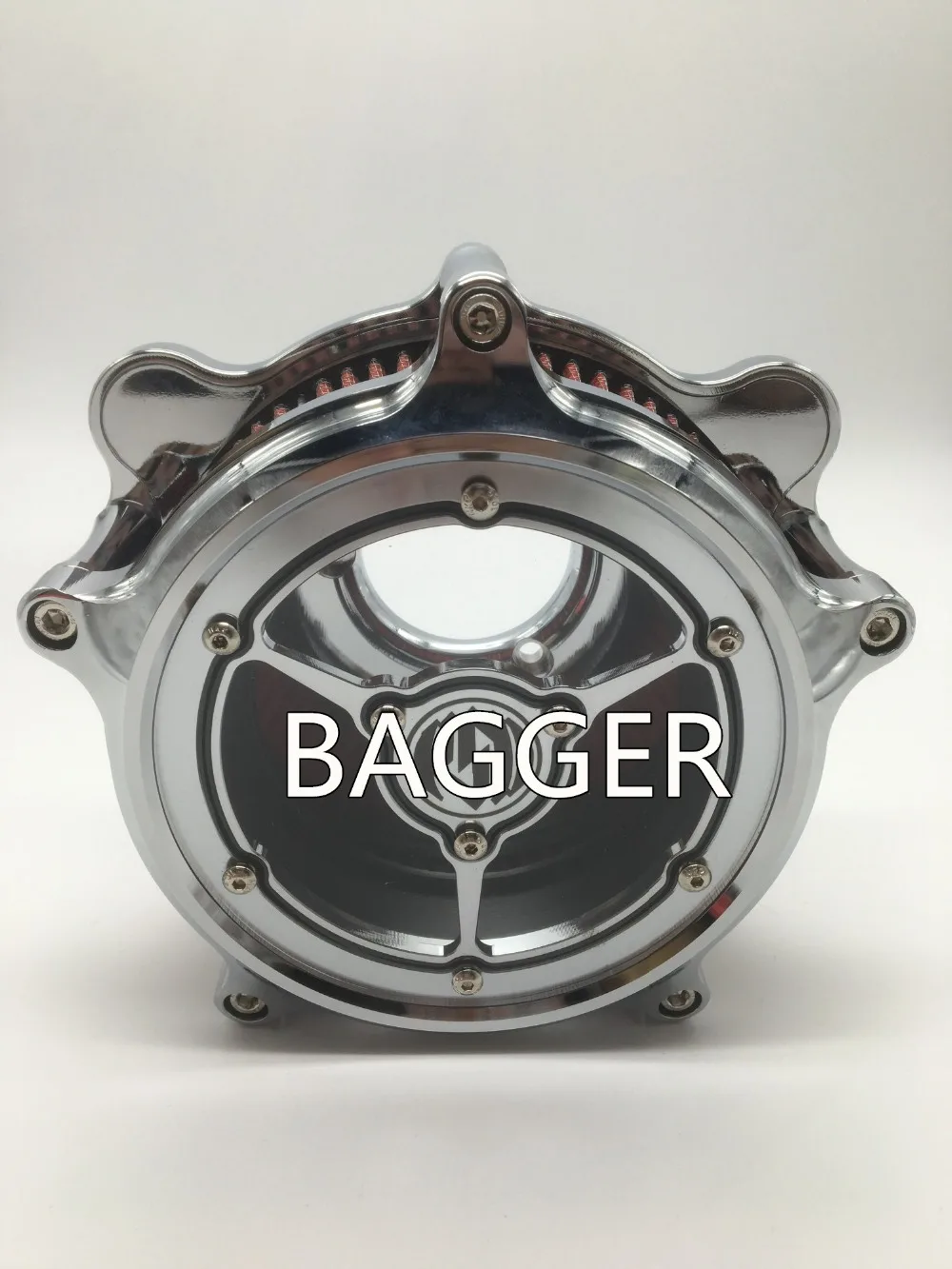 Мотоцикл турбина Спайк серый воздухоочиститель Впускной фильтр для Harley Touring Road