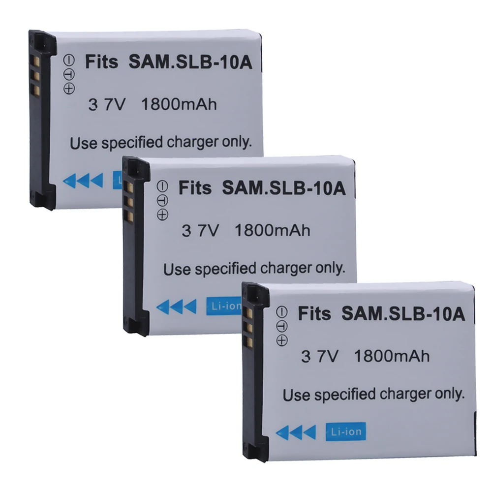 3 шт. SLB-10A SLB10A SLB 10A Батареи для камеры+ ЖК-дисплей USB Зарядное устройство для Samsung EX2F WB150F wb250f wb350f wb750 WB800F wb500 WB550 HZ10