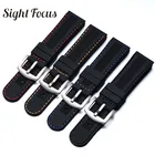 Ремешок сменный для наручных часов Seiko Citizen Solar Breitling, резиновый браслет с цветными вставками, спортивные браслеты с черными бриллиантами, 22 мм