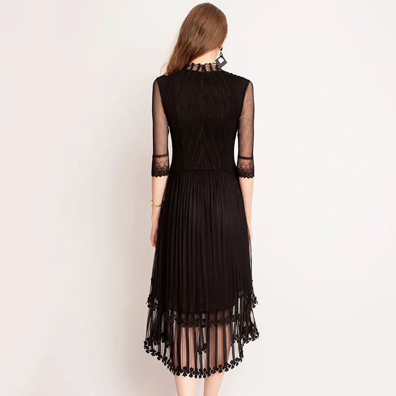 

Mesh Yarn Spring Summer Pelats Fashion New Tidal Dress