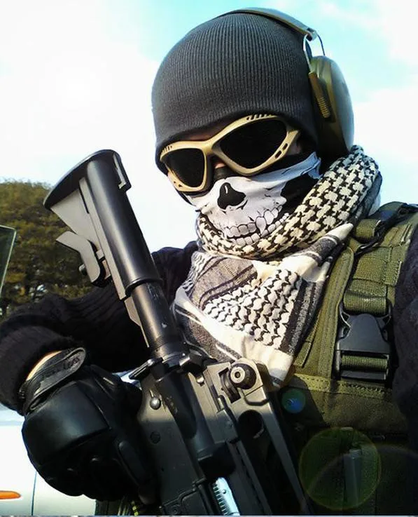 

Halloween Skull Skeleton Party Masks Black Motorcycle Multi Function Headwear Hat Scarf Neck Scary Sport Face Winter Ski Mask