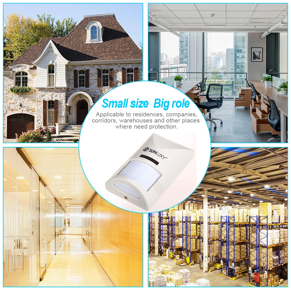 SUNLUXY Wired PIR Detector for Alarm System 10m DC 12V Infrared Motion Sensor Home Security Burglar | Безопасность и защита