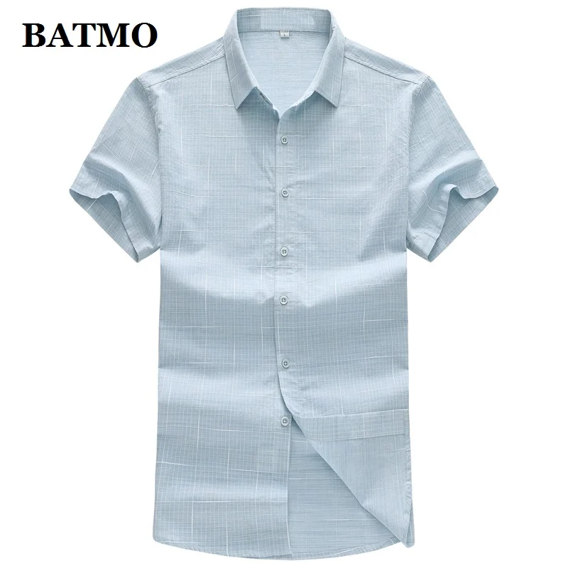 BATMO 2019 Новое поступление Лето Высокое качество хлопок плед Smart casual мужские