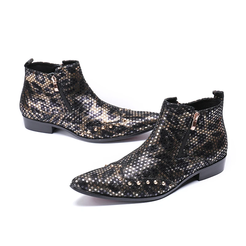 Zapatillas индивидуальная мужская обувь заклепки в горошек роскошные дизайнерские