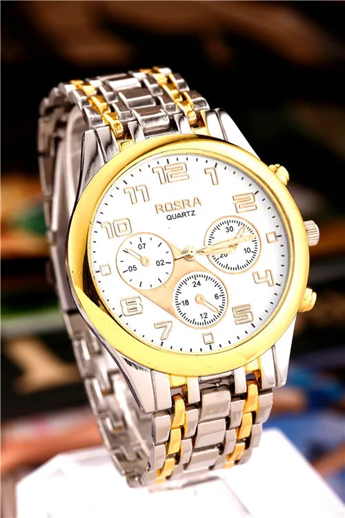 Мужские часы из нержавеющей стали модные кварцевые с Круглым Циферблатом 2019|reloj