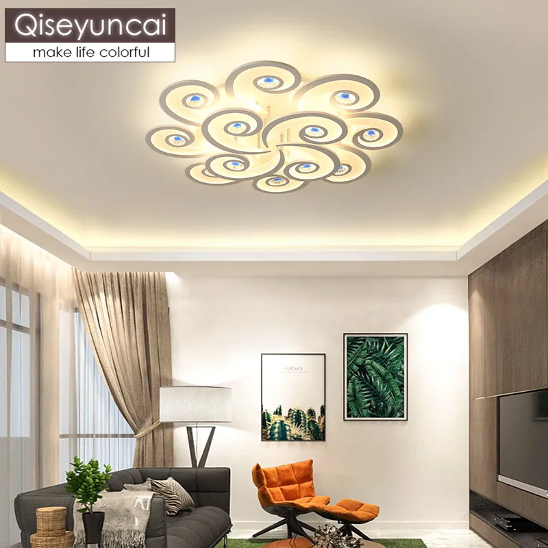 Новинка 2019 Потолочная Светодиодная лампа Qiseyuncai для гостиной атмосферные