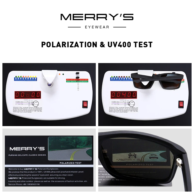 Мужские поляризационные солнцезащитные очки MERRY'S S3012 зеркальные Спортивные
