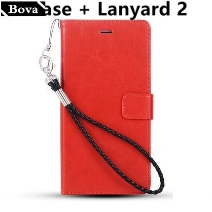 Red Lanyard 2 Держатель для карт чехол для Meizu 16 16th Plus из искусственной кожи чехол защитный чехол Ретро кобура Кошелек Флип Чехол - Цвет: Red Lanyard 2