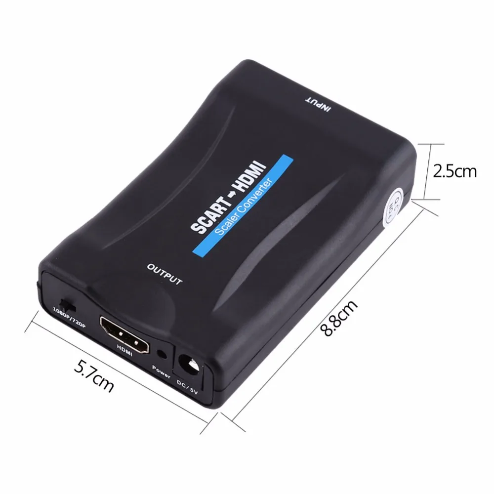 Scart К HDMI аудио видео конвертер скалер адаптер 720P 1080P с USB кабелем для смартфонов