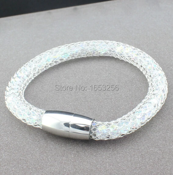 Ожерелье из нержавеющей стали с круглой сетчатой цепочкой и сверлом блестящими