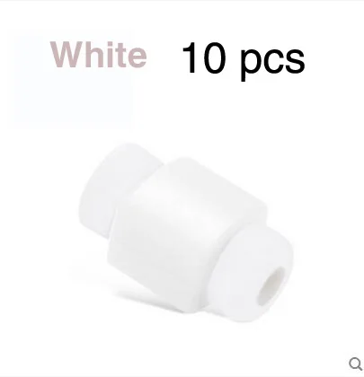 White 10 pcs 10 шт./лот, милый кабель, защита для наушников для iPhone, USB, цветное зарядное устройство для передачи данных, кабель для наушников, защитная крышка - Цвет: White 10 pcs