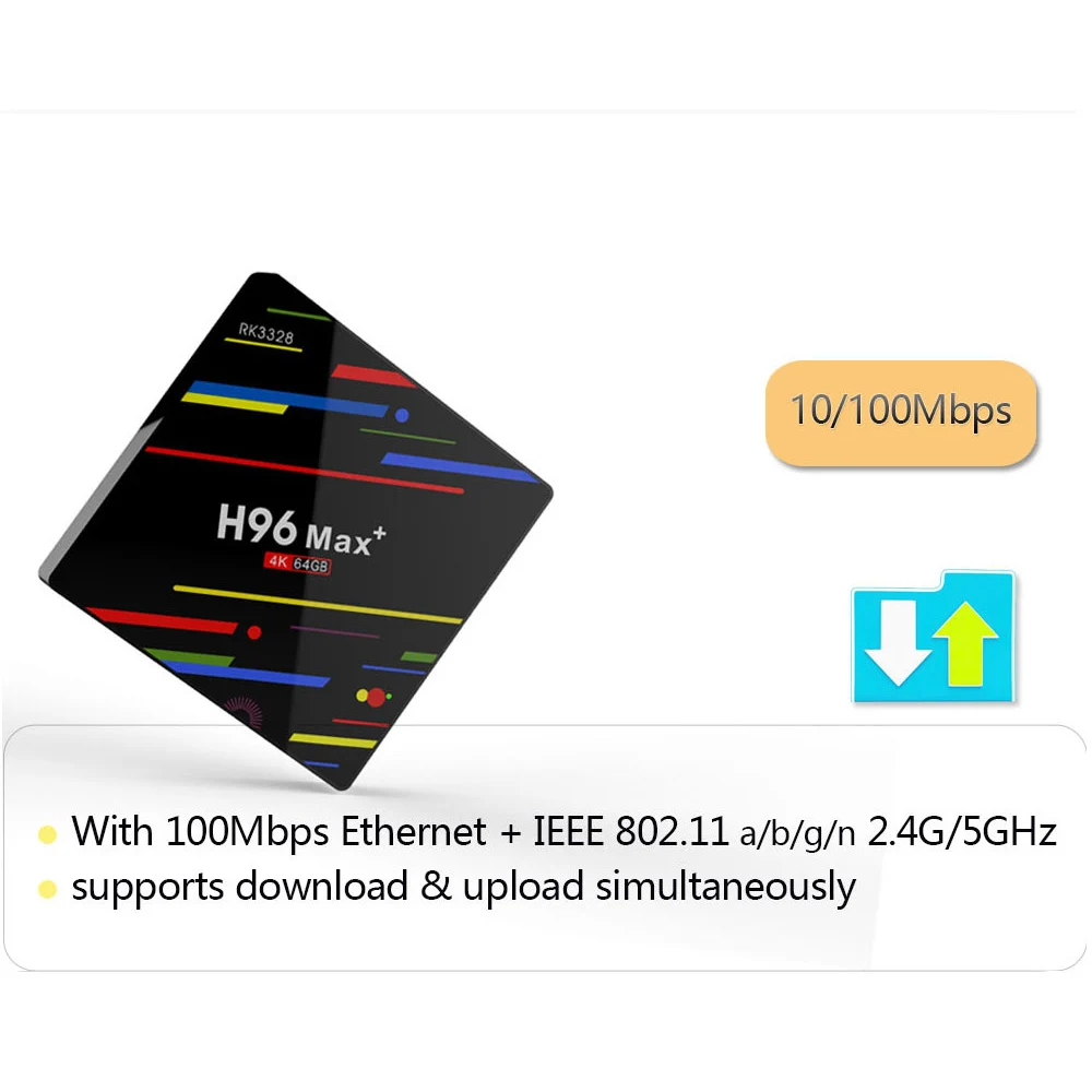 H96 MAX+ Plus Android 8.1 4GB 64GB Rockchip RK3328 Smart TV BOX USB 3.0 4K 5G Dual WiFi Media player | Электроника