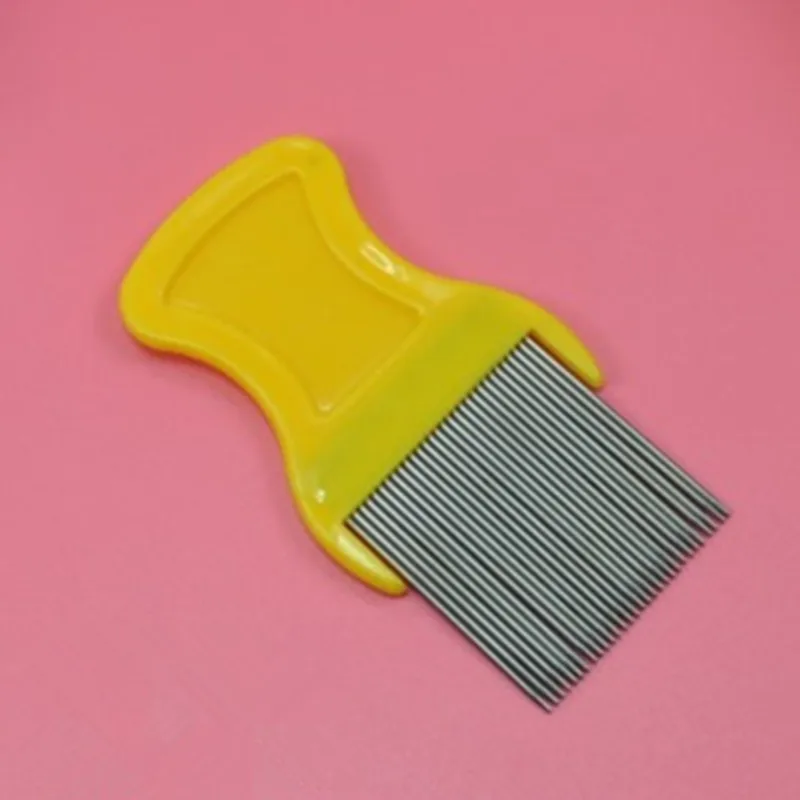 yellow Волосы, вошь, расческа, кисти, Терминатор, мелкая яйцевая пыль, удаление, расческа из нержавеющей стали, реквизит, мягкий инструмент для укладки - Цвет: yellow