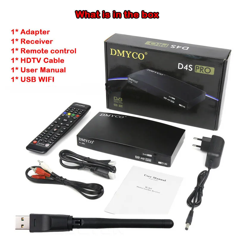 D4SPRO DVB S2 Цифровой спутниковый ресивер HD 1080P двойной тюнер Европа ТВ рецептор Biss