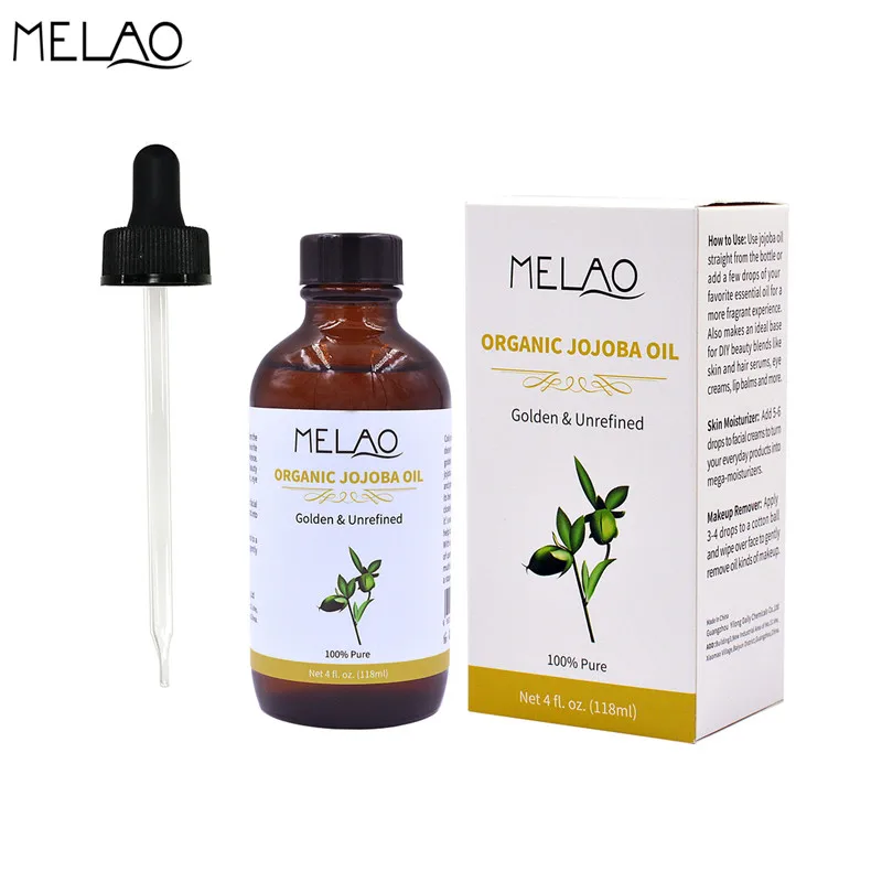 MELAO 100% Essential Oils Natural Pure Jojoba Oil For Skin Care Organic Hair Cold Pressed 118ml O | Красота и здоровье