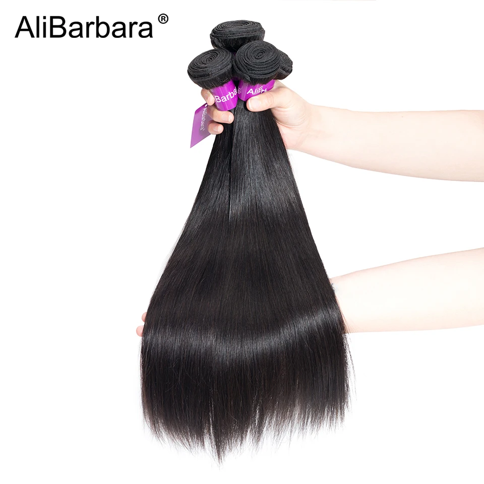 Бразильские прямые человеческие волосы AliBarbara Remy 100% для наращивания 5 шт. 6 в