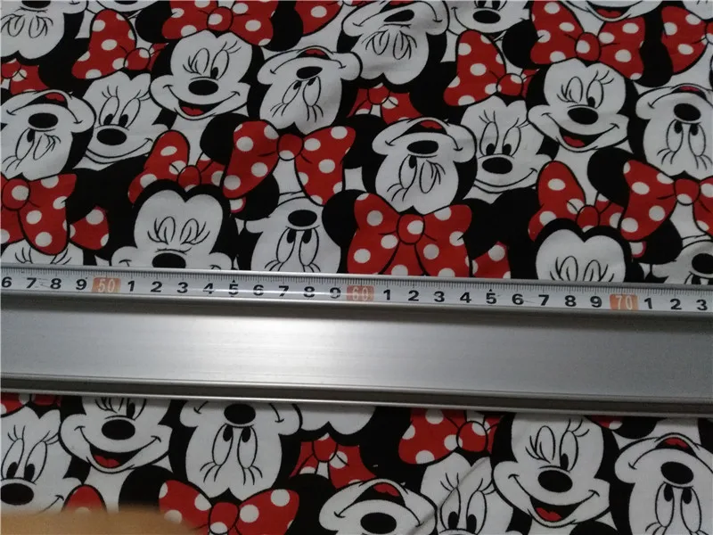 160x50 см хлопок лайкра ткани Лоскутные принты мультфильм масштабируемый DIY одежда