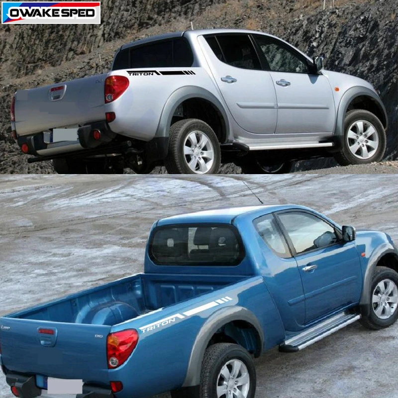 Triton гоночные спортивные полосы для Mitsubishi L200 украшение багажника наклейка