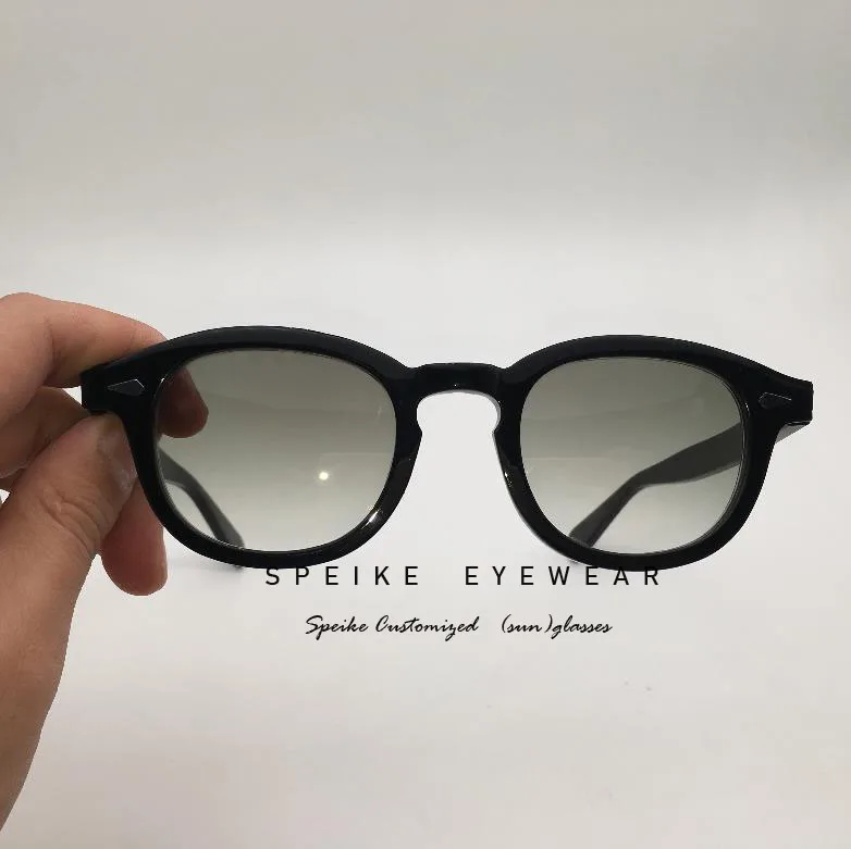 GRADIENT GREEN Speike индивидуальные солнцезащитные очки высокого качества Джонни Деппом Lemtosh Стиль черная рамка с тонированные близорукость очки 44/46/49 мм - Цвет линз: GRADIENT GREEN