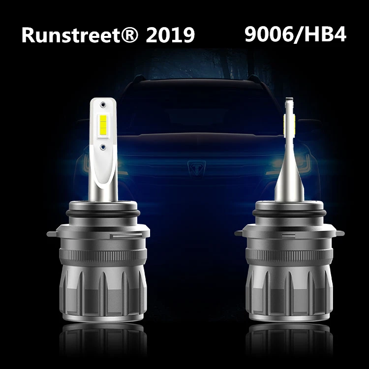 Runstreet 9006 HB4 светодиодный 360 градусов регулируемый угол луча белый 6000 K Авто Светодиодный фар Туман свет лампы IP68