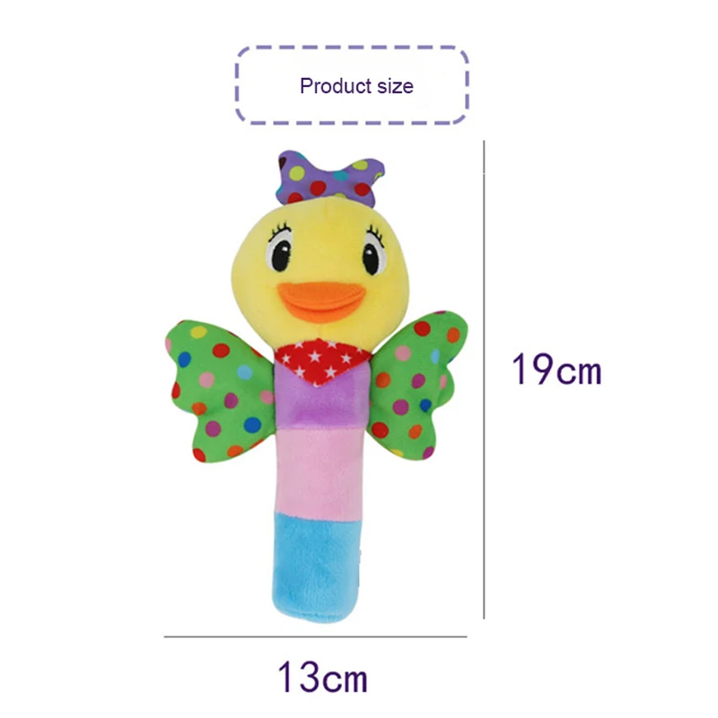 

Baby Cute Hand Grasp Plush Rattle BB Stick Wings Handbell Insect Bee Appease Stuffed Toy Intelligent Kids Gifts