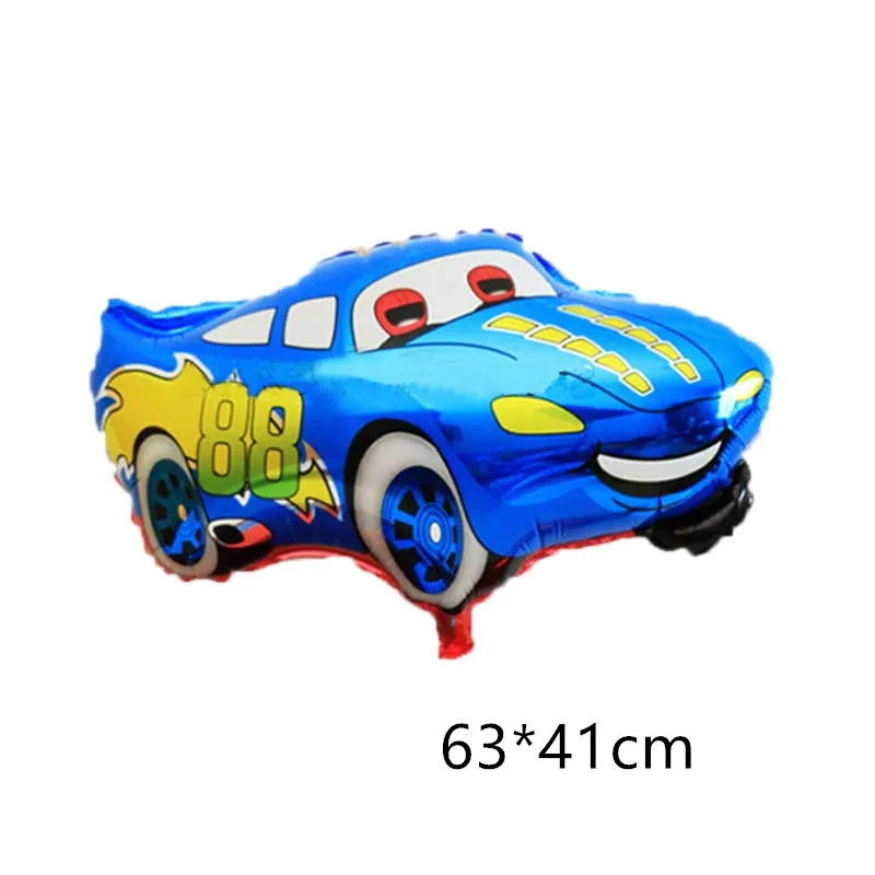 88car blue Игрушечный автомобиль для маленького мальчика, самолет, поезд, воздушный шар для дня рождения, декоративный шар, Микки, воздушные шары из фольги, Детские вечерние принадлежности - Цвет: 88car blue