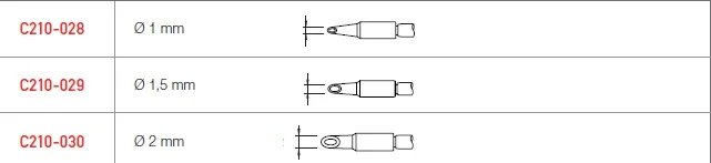 JBC C210-028 029 030 серийный паяльный наконечник для сварочного карандаша C245 |