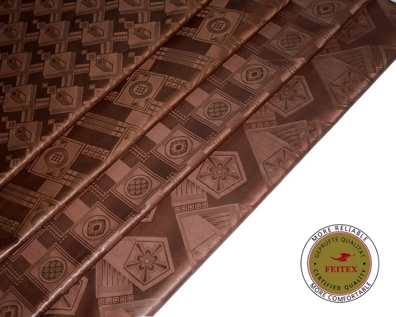 NO6 Reddish brown Африканская Базен Riche одежда платье похожее на Getzner качественная жаккарда из хлопка морская парча 10 ярдов Новинка дизайны Feitex - Цвет: NO6 Reddish brown