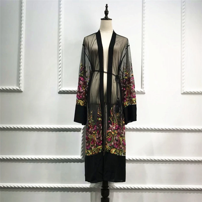 2020 Long Muslim Cardigan Tunic Wear Turkish Skirts Front Open Kimono Abaya In Malaysia Moroccan Clothing For Women D704 | Тематическая