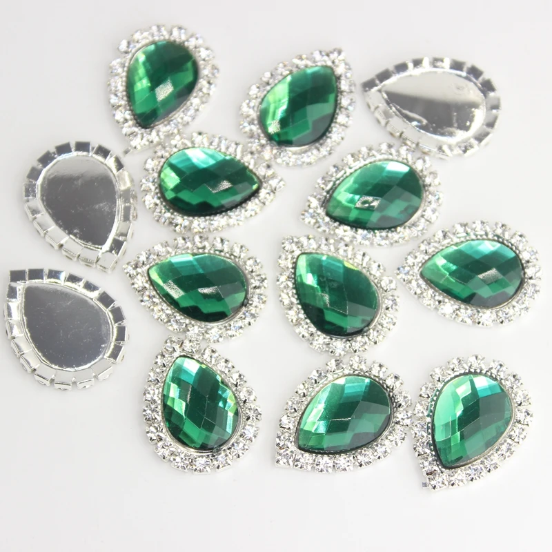 10 шт. металлические акриловые пуговицы для волос 13 х18 мм|diamond buttons|button diybuttons accessories