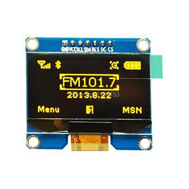 Оптовая продажа 2 5 дюймовый 7 контактный желтый модуль OLED SPD0301 интерфейс IC IIC / SPI 1
