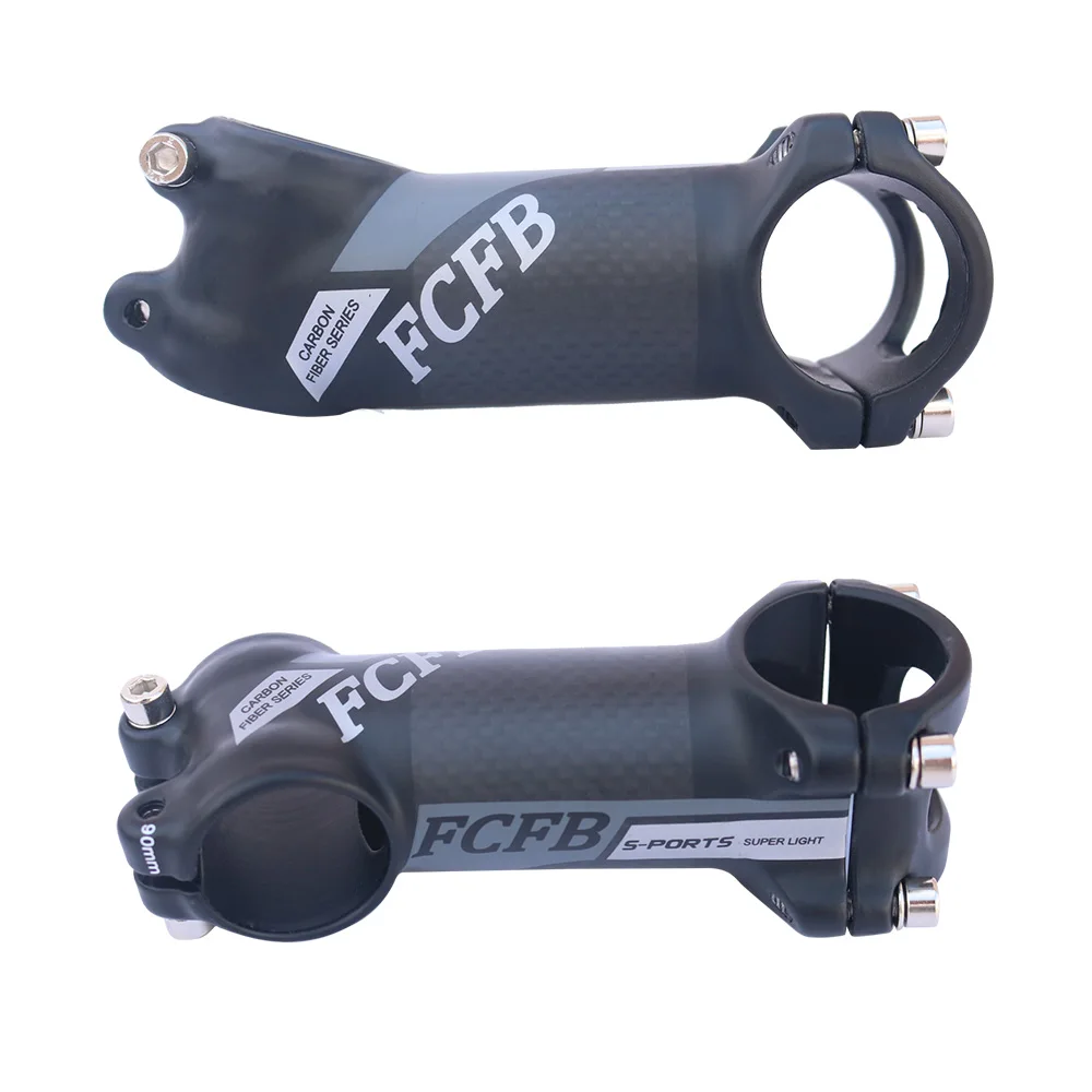 

FCFB Aluminum Alloy +carbon stem MTB Road Bike Bicycle Stem 31.8*28.6 angle 6 angle 17 Cycling Stem Racing Bike Parts