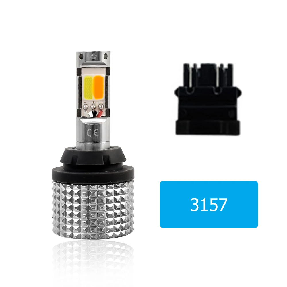 3157 30W COB 1156 1157 3156 3157 T20 7440 7443 WY21W Автомобильный светодиодный поворотники светильник drl светодиодный фары дневного света drl Включите светильник - Цвет: 3157