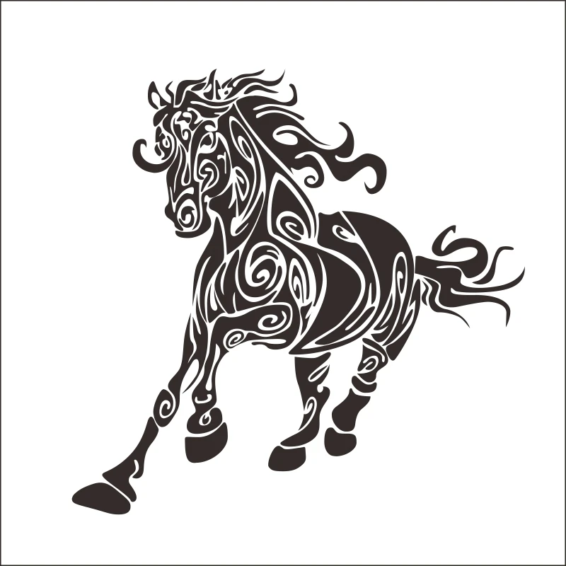 Hermoso caballo Adhesivos de pared del arte vinilo Decal estilo Graphics decoracion pegatina para los ninos | Дом и сад