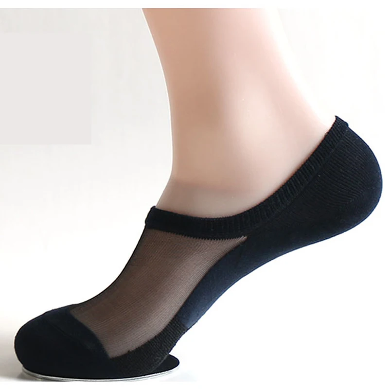 2 пар/лот мужские летние невидимые Нескользящие ультратонкие лодочкой носки с
