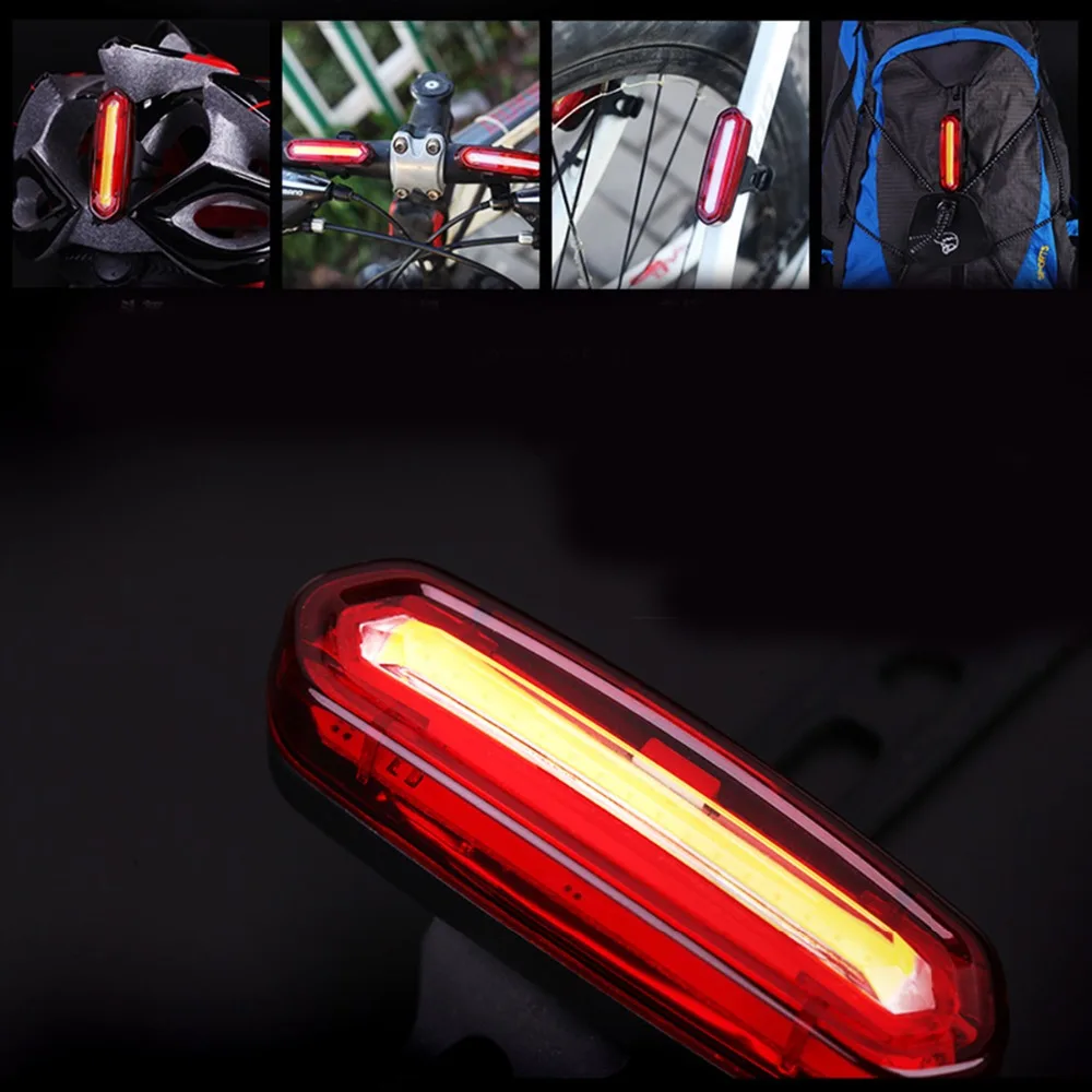 120 люмен USB Перезаряжаемые для велосипеда задний Светильник Велоспорт