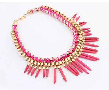 Bohemia National Wind Punk Chain Tassel Clavicle Necklaces|necklace birthstone|chain pinkchain diamond necklace |