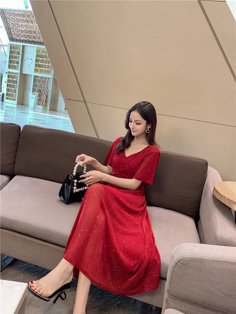 2020 летние вибрационная сеть красный хит сезона талии v-образным вырезом