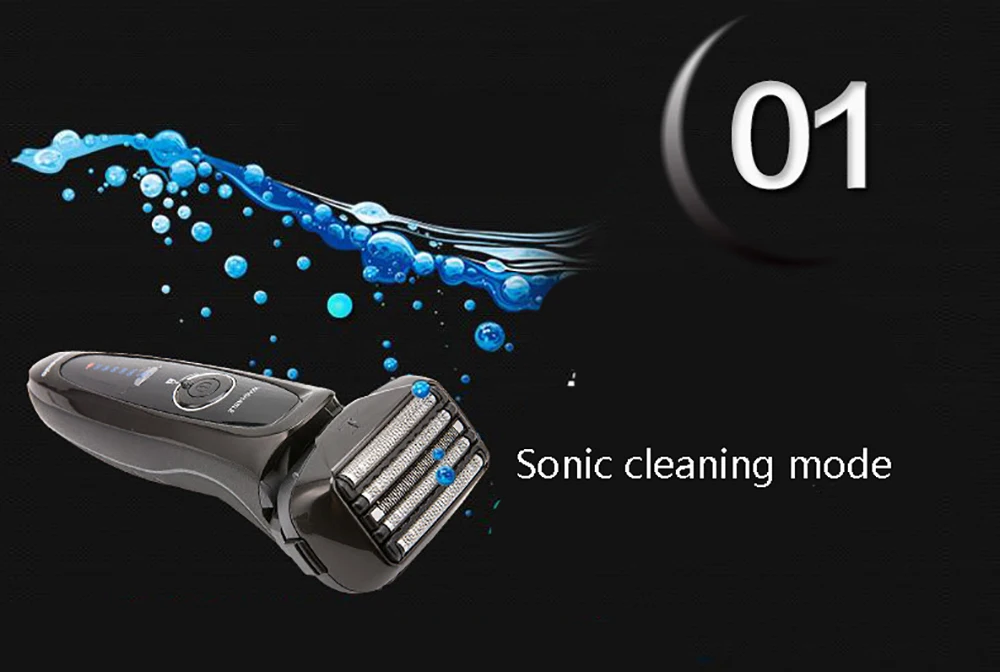Pana sonic возвратно-поступательный электробритва ES-LV54 режим очистки sonic перезаряжаемый с Умной 5 режущей головкой IPX7 водонепроницаемый