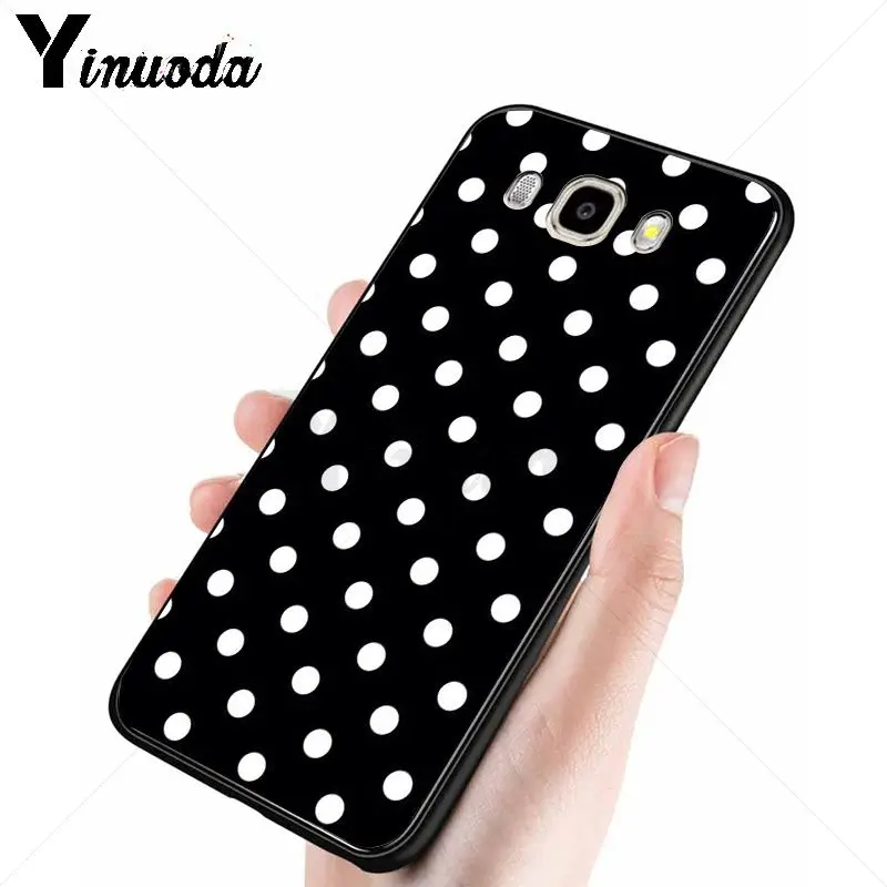Yinuoda Красный Черный Золотой горошек Мягкий чехол для телефона Samsung Galaxy j4plus j6plus j7
