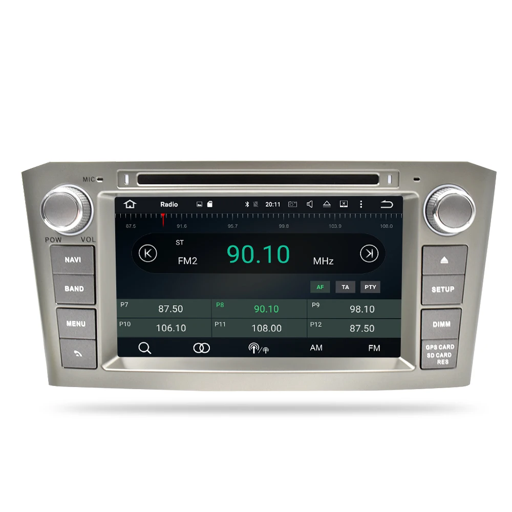 4G ram Android 9,0 автомобильное радио gps Мультимедиа Стерео dvd-плеер для Toyota Avensis T25 2003-2008 Авто Аудио навигация головное устройство