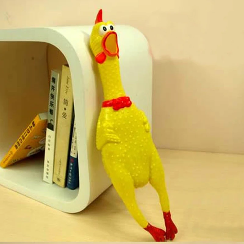 1 шт. 17 см кричащая курица игрушка со звуком забавная для домашних животных