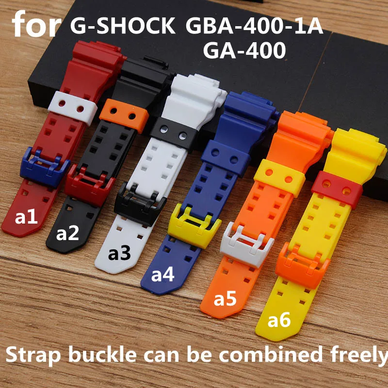 Аксессуары для часов применимые к Casio G SHOCK GA 400 1A 1B 400GB 1A9 матовый черный ремешок из