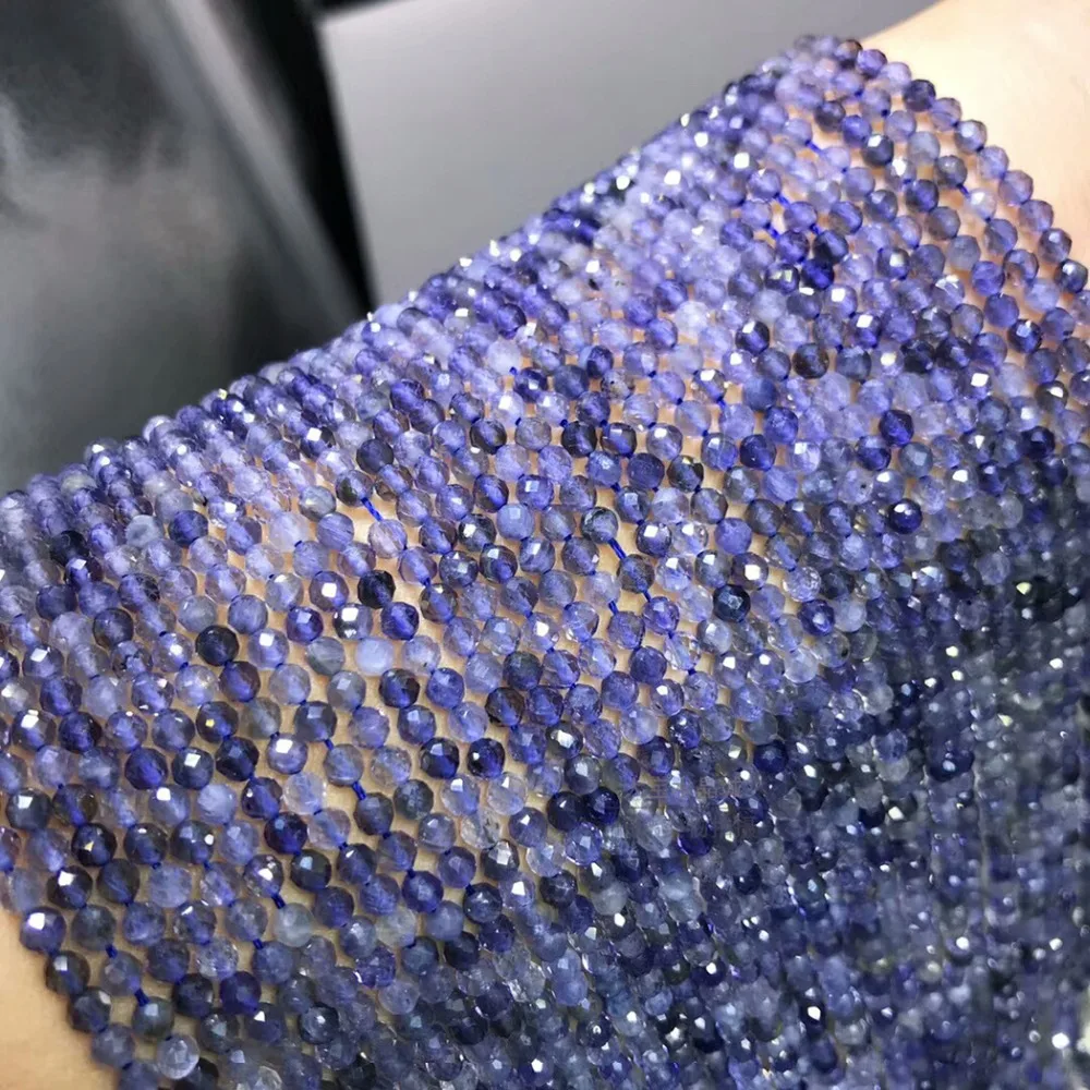 ICNWAY 2-4 мм натуральный драгоценный камень iolite опал Круглые граненые свободные